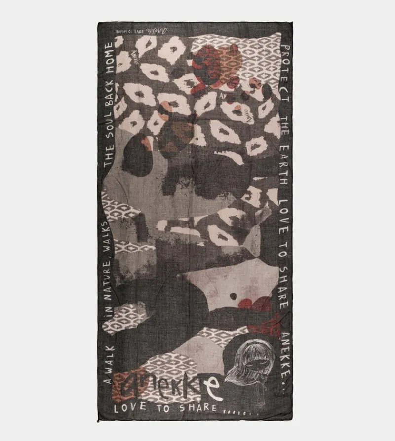 Anekke Amazonia Black Printed Scarf Outlet