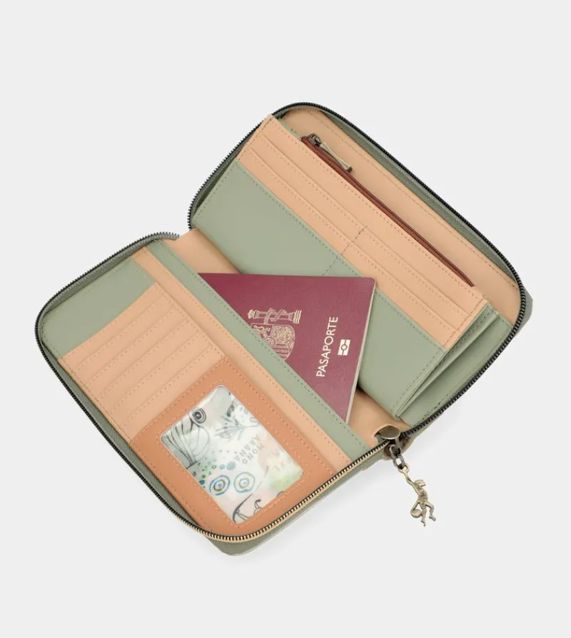 Anekke Amazonia Extra Large Rfid Wallet New