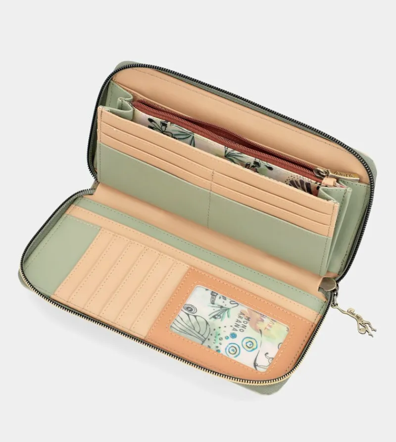 Anekke Amazonia Extra Large Rfid Wallet New