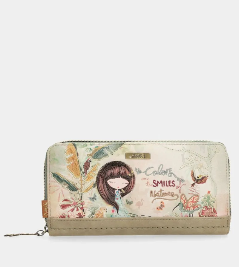 Anekke Amazonia Extra Large Rfid Wallet New