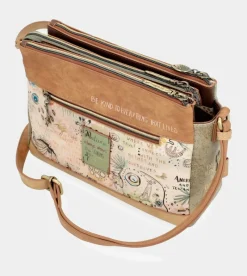 Anekke Amazonia Patterned Crossbody Bag With 3 Compartments Clearance