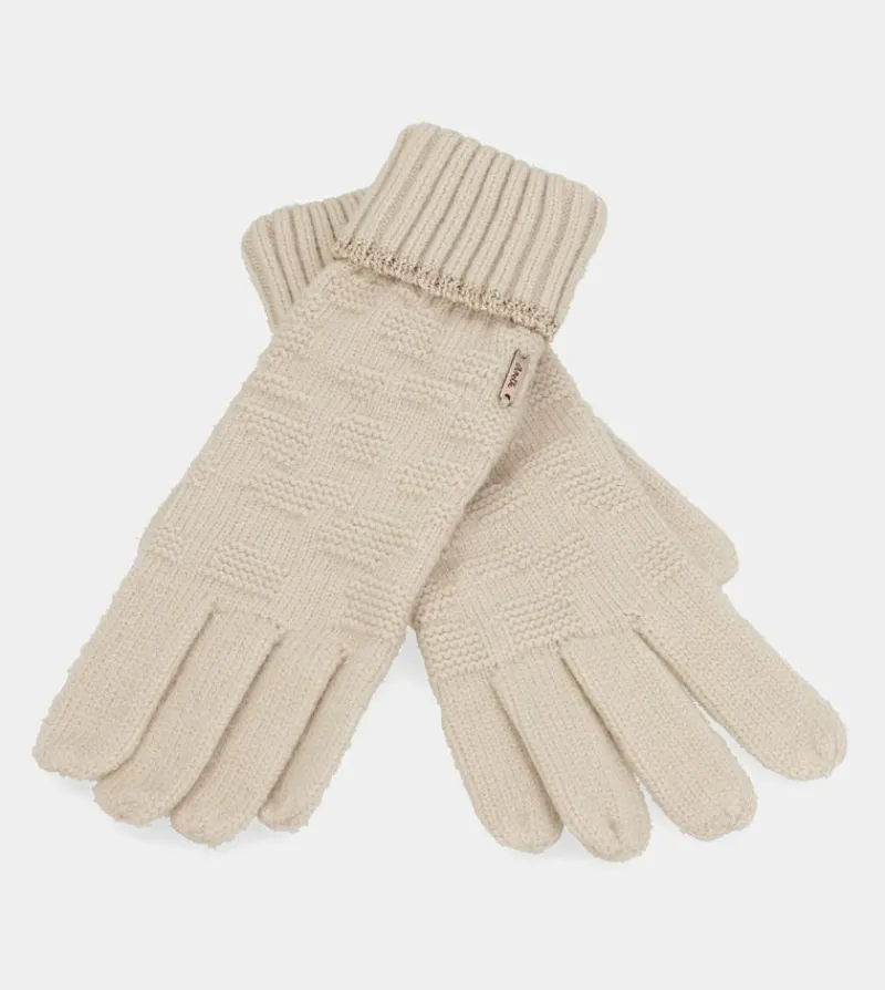 Anekke Beige Knit Gloves Sale