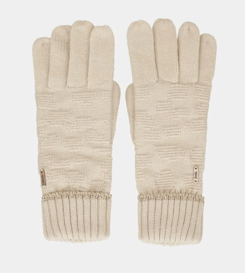 Anekke Beige Knit Gloves Sale