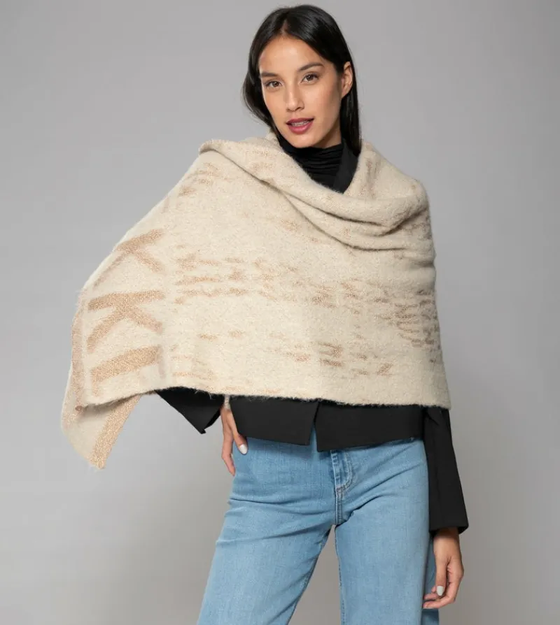 Anekke Beige Logomania Scarf. Outlet
