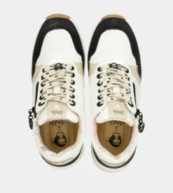 Anekke Black & White Wedge Sneakers Clearance