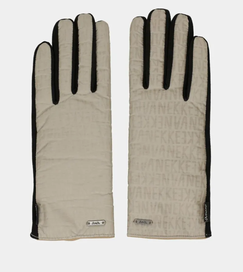 Anekke Black And Beige Contemporary Gloves Cheap