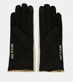 Anekke Black And Beige Contemporary Gloves Cheap
