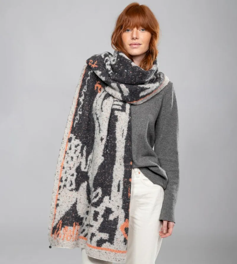 Anekke Black And White Contemporary Scarf. Outlet