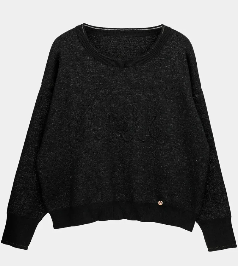 Anekke Black Contemporary Sweater Hot
