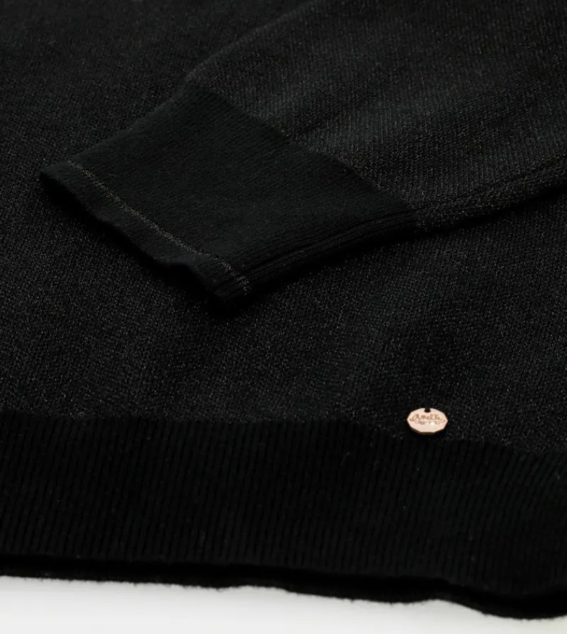 Anekke Black Contemporary Sweater Hot