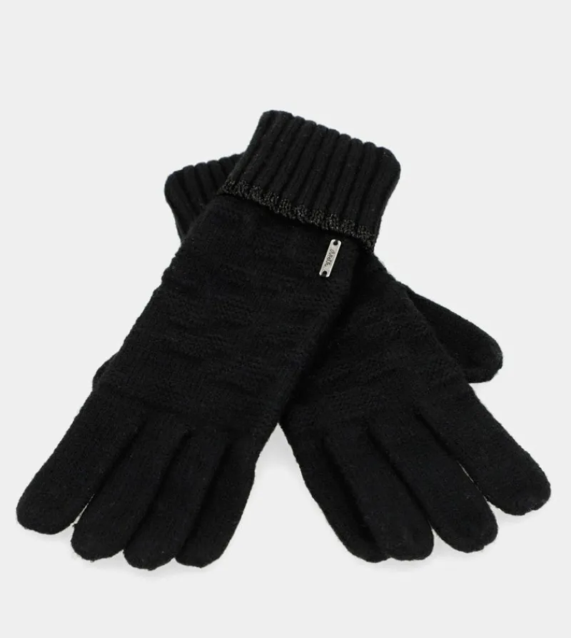 Anekke Black Knit Gloves New