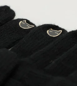 Anekke Black Knit Gloves New