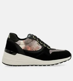 Anekke Black Padded Sports Sneakers With Wedge Fashion