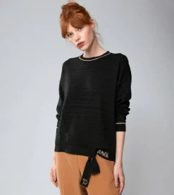 Anekke Black Shoen Crew Neck Sweater Sale