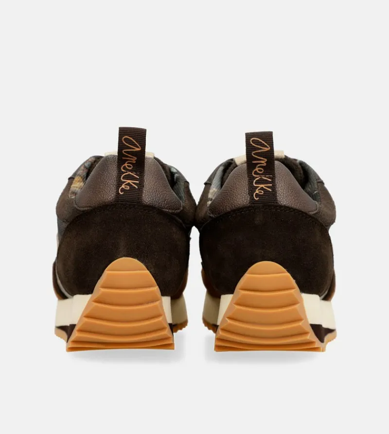 Anekke Brown Palette Patterned Sports Sneakers Flash Sale