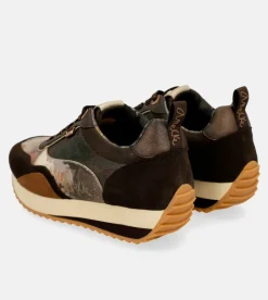 Anekke Brown Palette Patterned Sports Sneakers Flash Sale