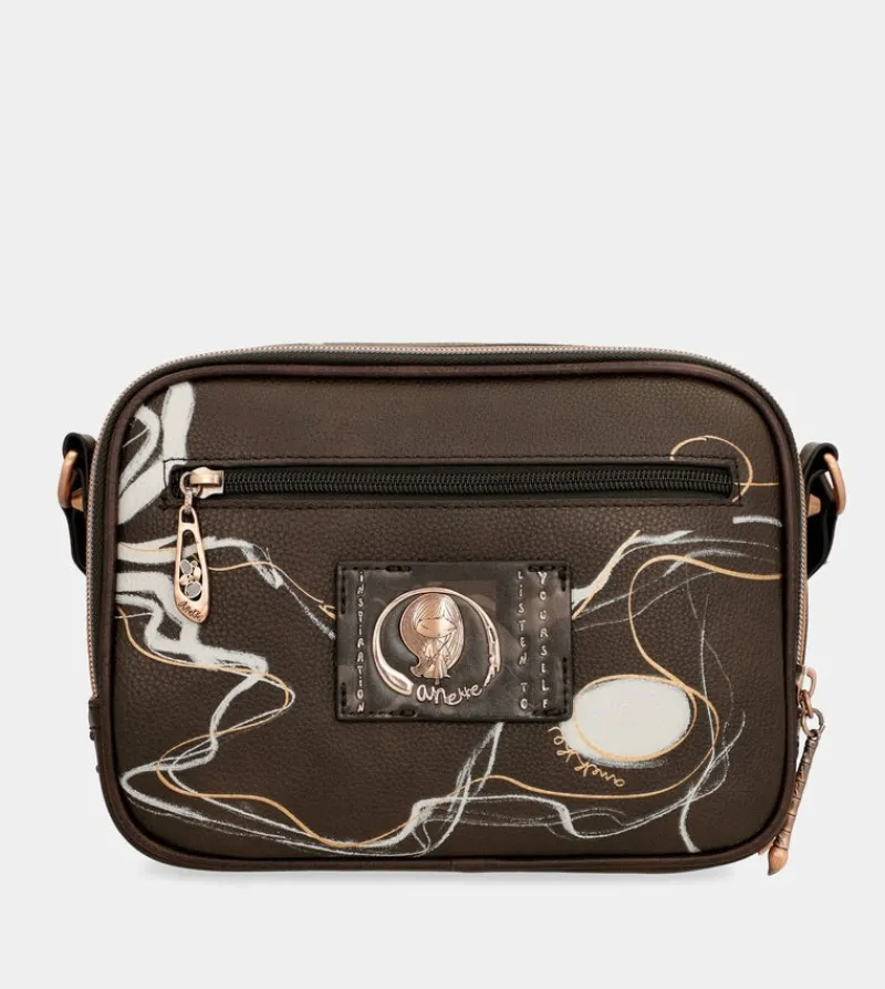Anekke Brown Shoulder Bag 2 Compartments Nature Shodo New