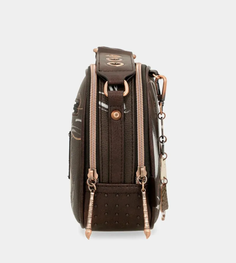 Anekke Brown Shoulder Bag 2 Compartments Nature Shodo New