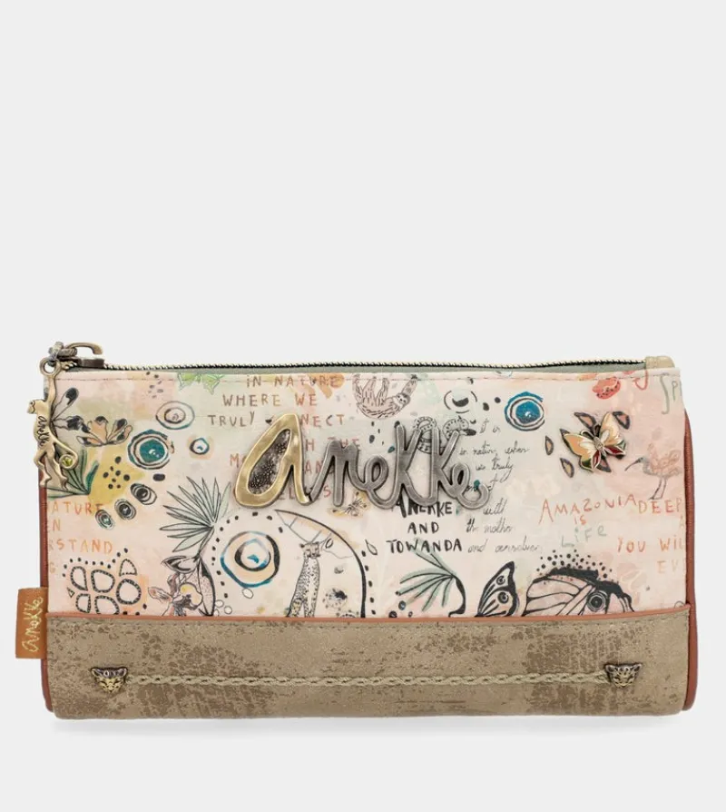 Anekke Butterfly Large Flexible Rfid Wallet New