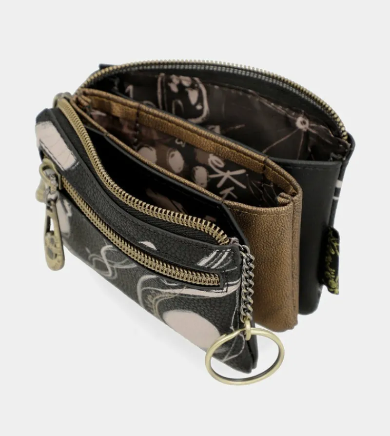Anekke 3 Compartment Purse Black Nature Shodo Discount