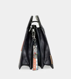Anekke Contemporary Geometric 3 Compartment Shoulder Bag New
