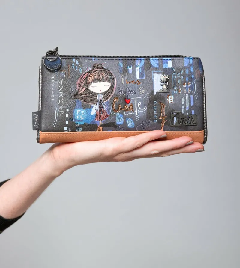 Anekke Contemporary Large Flexible Rfid Wallet Clearance