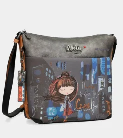 Anekke Contemporary Large Printed Messenger Bag Best Sale