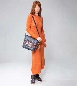 Anekke Contemporary Large Printed Messenger Bag Best Sale