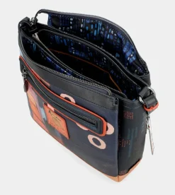 Anekke Contemporary Rectangular 3 Compartment Shoulder Bag Contemporary Best Sale