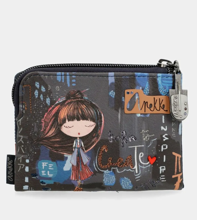 Anekke Contemporary Small Flexible Rfid Wallet Store