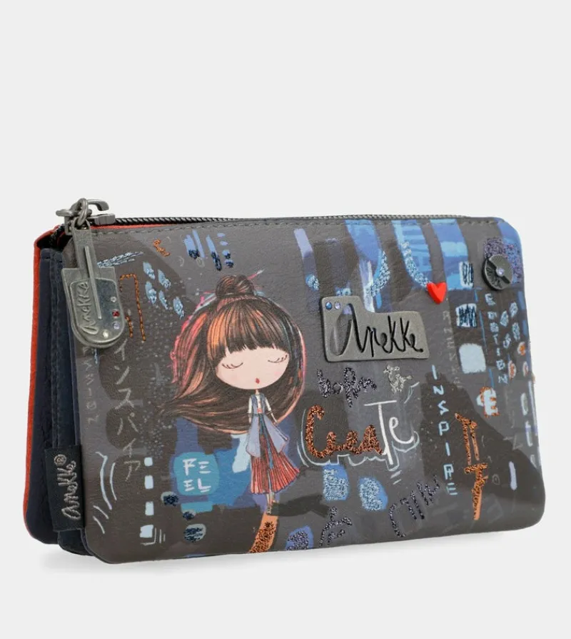 Anekke Contemporary Triple Compartment Wallet Outlet