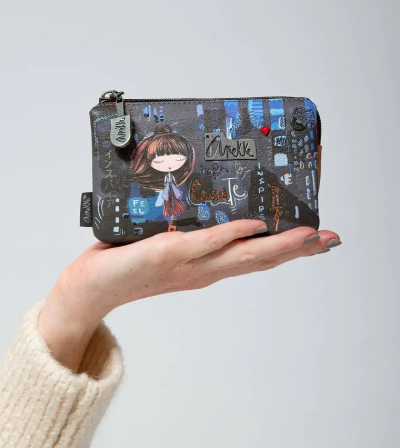 Anekke Contemporary Triple Compartment Wallet Outlet