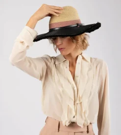 Anekke Contrast Raffia Hat Sale
