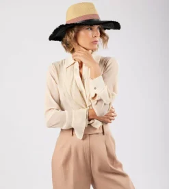 Anekke Contrast Raffia Hat Sale