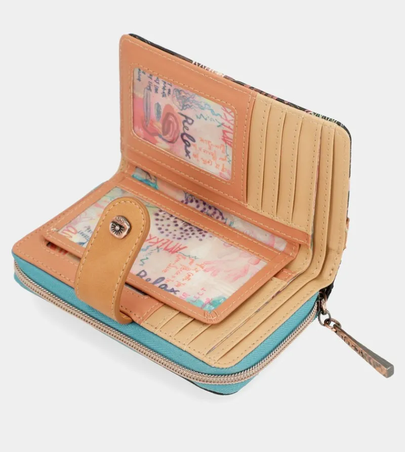Anekke Coral Black Coin Purse Wallet New
