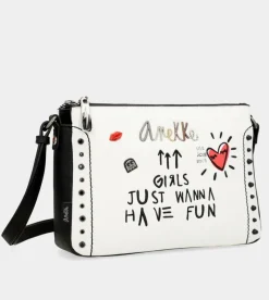 Anekke Energy 3 Compartments White Crossbody Bag Clearance