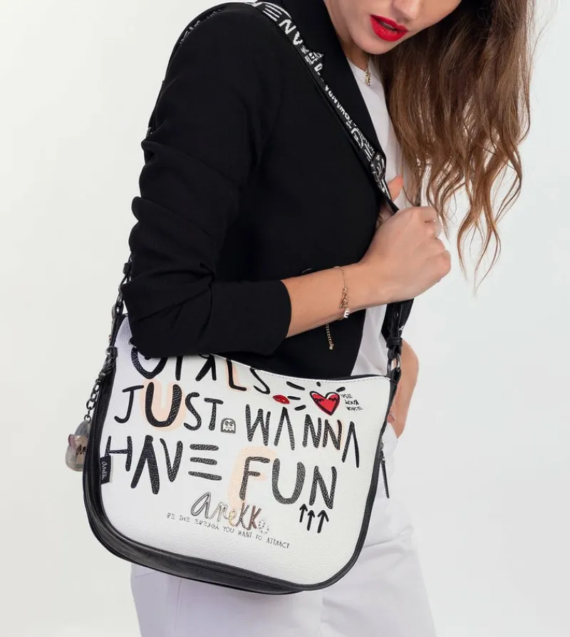 Anekke Energy Large White Crossbody Bag Flash Sale