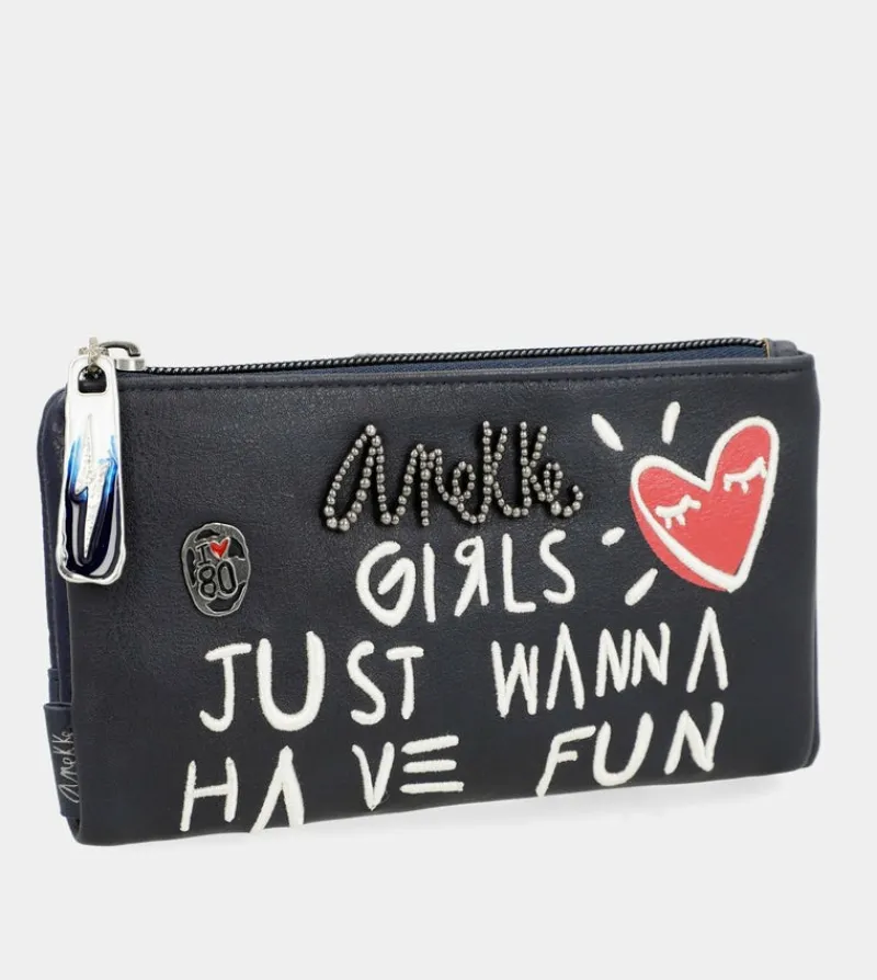 Anekke Energy Navy Blue Large Wallet Hot