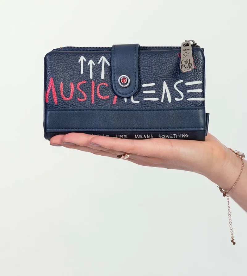 Anekke Energy Navy Blue Large Wallet Hot