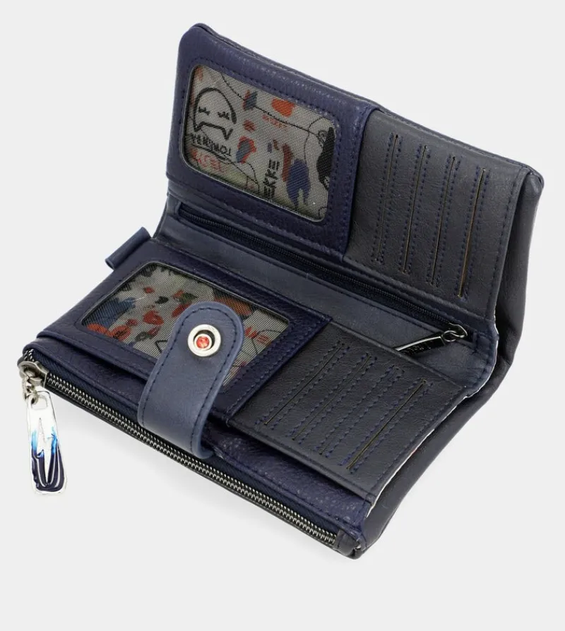 Anekke Energy Navy Blue Large Wallet Hot