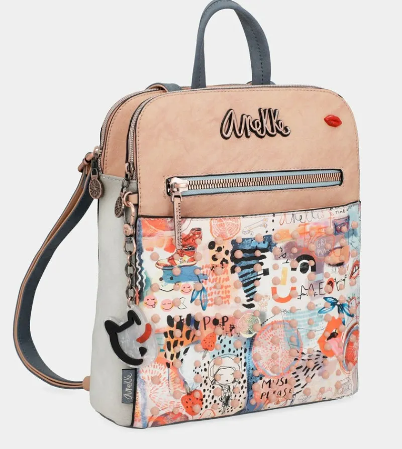 Anekke Fancy Double Compartment Backpack New