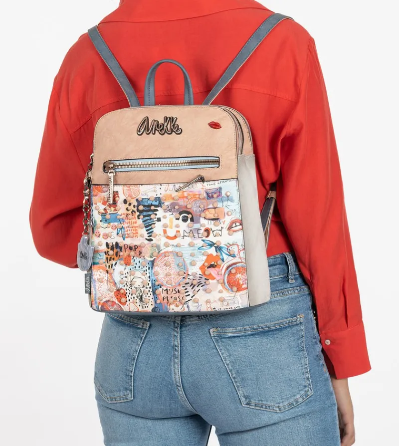 Anekke Fancy Double Compartment Backpack New