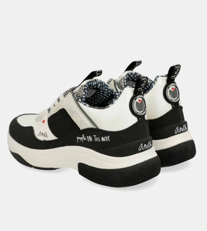 Anekke Fashion Black & White Sneakers Best Sale