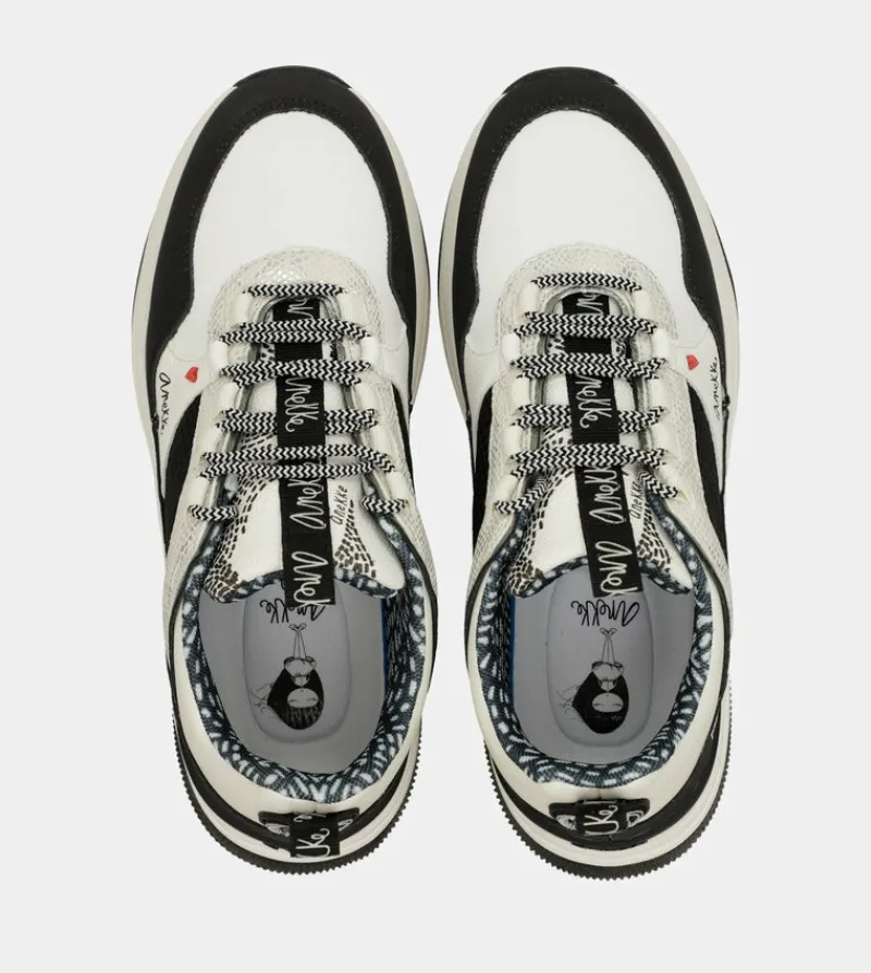 Anekke Fashion Black & White Sneakers Best Sale