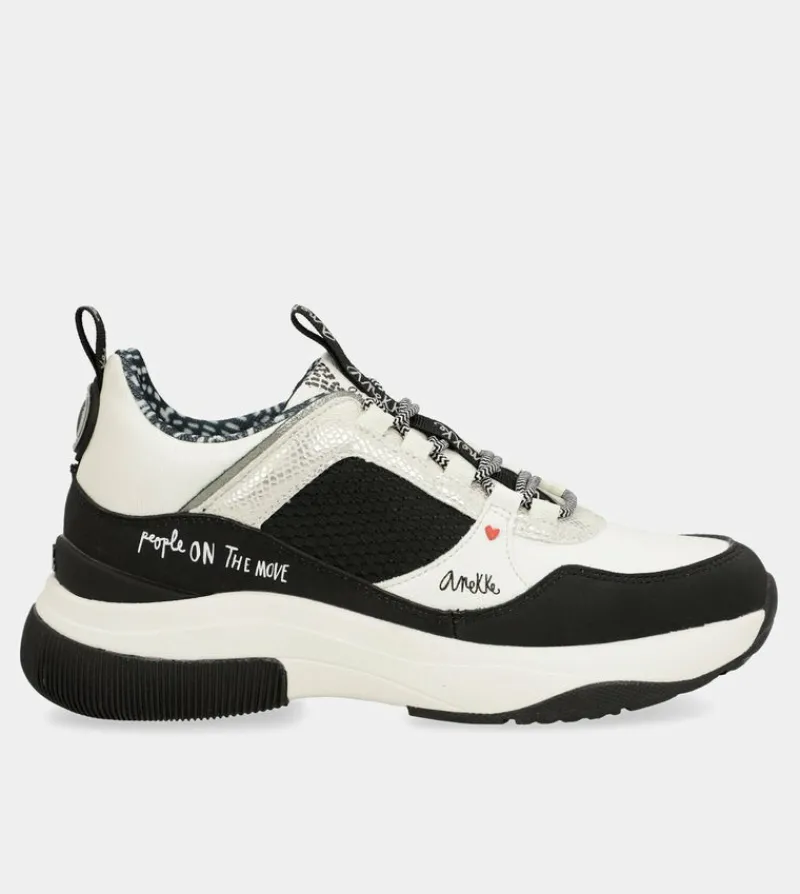 Anekke Fashion Black & White Sneakers Best Sale