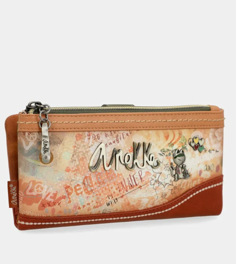 Anekke Flowers Flexible Large Rfid Wallet Discount