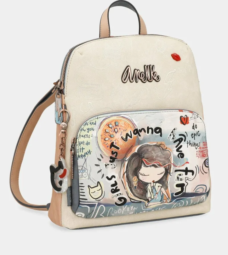 Anekke Fun & Music Backpack With Front Pocket Fun & Music Cheap