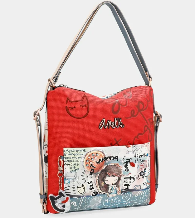 Anekke Fun & Music Convertible Fun & Music Shoulder Bag To Backpack Online