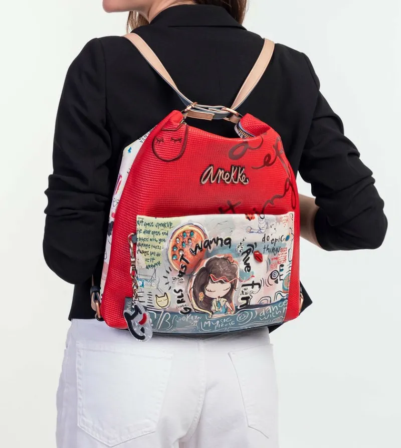 Anekke Fun & Music Convertible Fun & Music Shoulder Bag To Backpack Online
