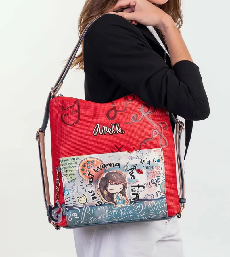 Anekke Fun & Music Convertible Fun & Music Shoulder Bag To Backpack Online